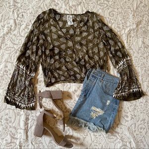 WORN ONCE- Vici- Sadie & Sage brand- Boho Top
